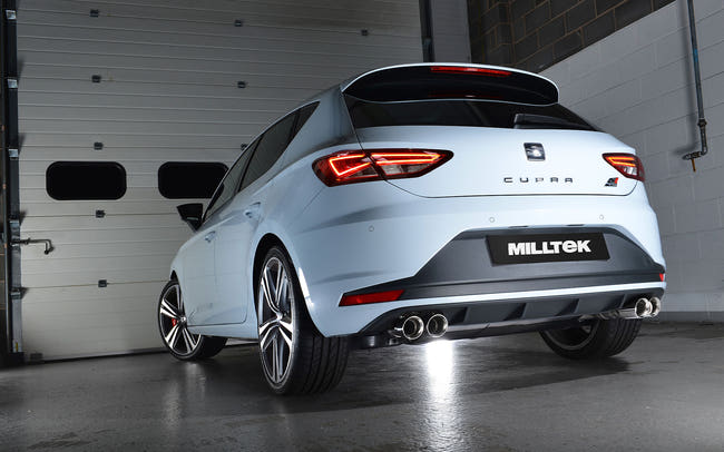 Milltek cat-back udstødning til Seat Leon Cupra 280 & 290 2.0 TSI, polerede tips