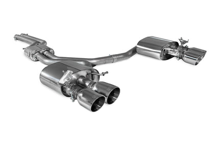 Scorpion half system udstødning til Audi S4, Resonated / Daytona, set skråt bagfra