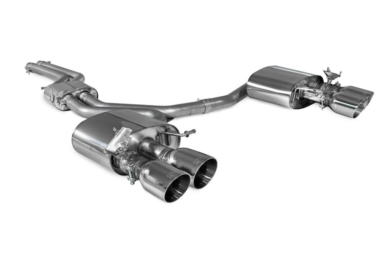 Scorpion half system udstødning til Audi S4, Resonated / Daytona, set skråt bagfra