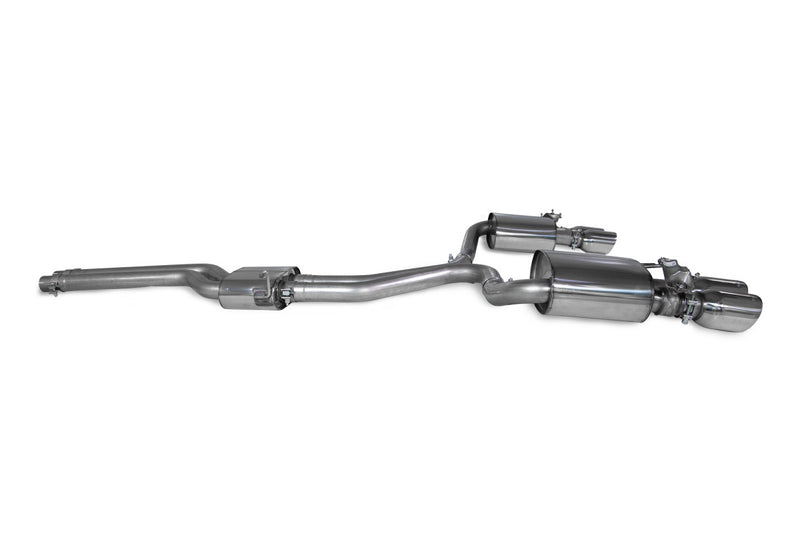Scorpion half system udstødning til Audi S4, Resonated / Daytona, set fra siden