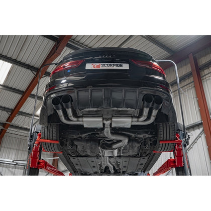 Scorpion Resonated CAT/GPF-Back System Without Valves - Audi S3 - Daytona Ceramic
