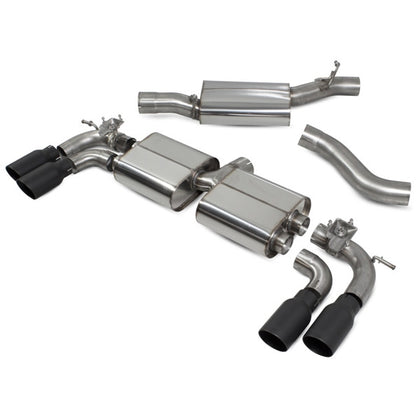 Scorpion Resonated CAT/GPF-Back System With Valves - Audi S3 - Daytona Ceramic
