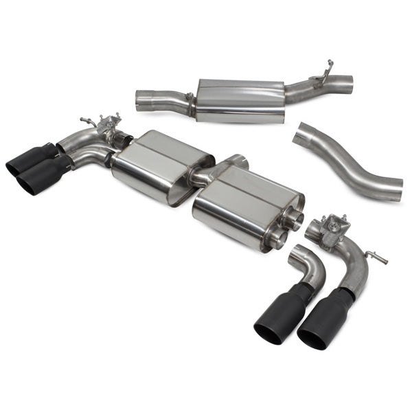 Scorpion Resonated CAT/GPF-Back System With Valves - Audi S3 - Daytona Ceramic