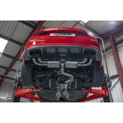 Scorpion Resonated CAT/GPF-Back System With Valves - Audi S3 - Daytona Ceramic