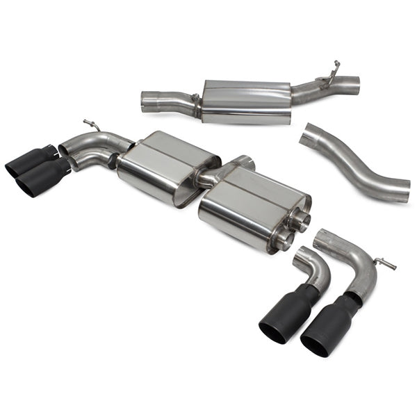 Scorpion Resonated CAT/GPF-Back System Without Valves - Audi S3 - Daytona Ceramic