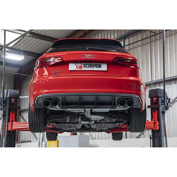 Scorpion Resonated CAT/GPF-Back System Without Valves - Audi S3 - Daytona