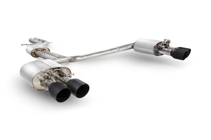 Scorpion half system udstødning til Audi S6/S7 C7 med ventiler, Daytona Ceramic, set skråt bagfra