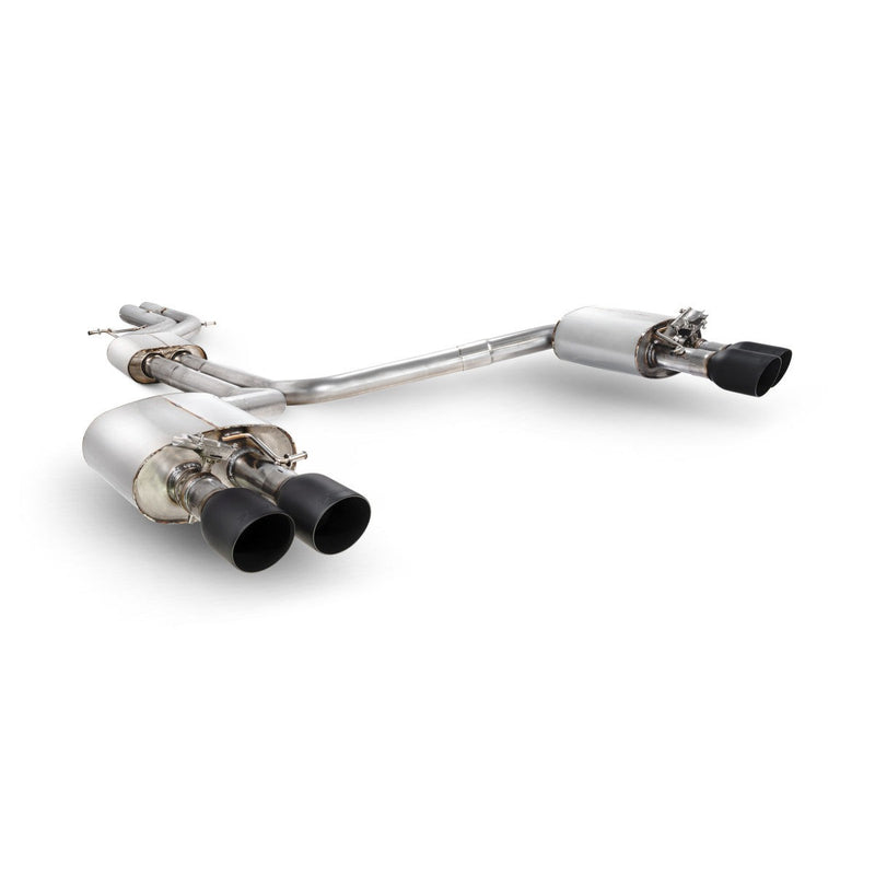 Scorpion half system udstødning til Audi S6/S7 C7 med ventiler, Daytona Ceramic, set skråt bagfra