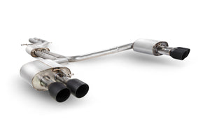Scorpion half system udstødning til Audi S6/S7 C7 – resoneret, Daytona Ceramic, set skråt bagfra