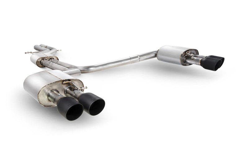 Scorpion half system udstødning til Audi S6/S7 C7 – resoneret, Daytona Ceramic, set skråt bagfra