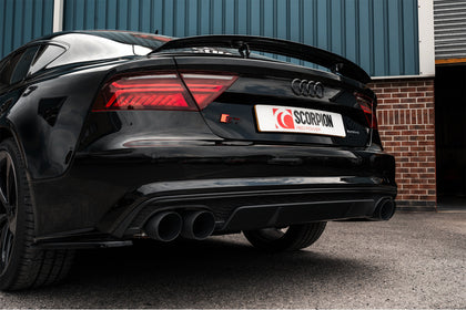 Scorpion half system udstødning til Audi S6/S7 C7 – resoneret, Daytona Ceramic, endrør tæt på