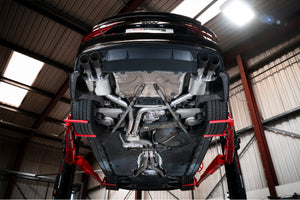 Scorpion half system udstødning til Audi S6/S7 C7 – resoneret, Daytona Ceramic, set nedefra