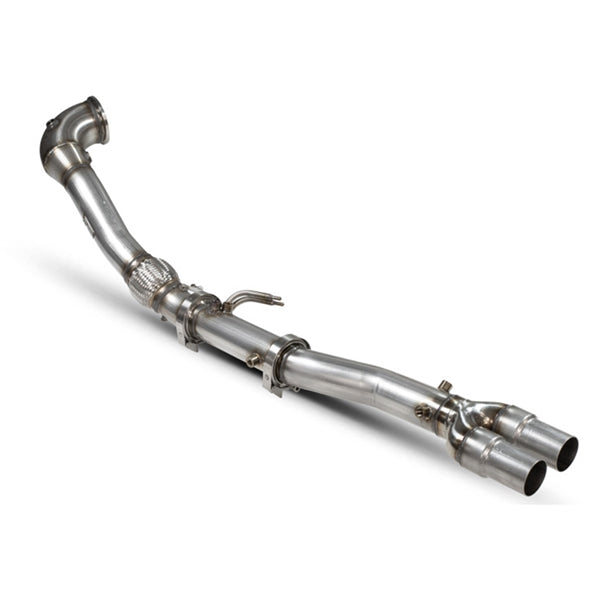 Scorpion de-cat downpipe uden partikelfilter til Audi RSQ3 F3, set skråt bagfra