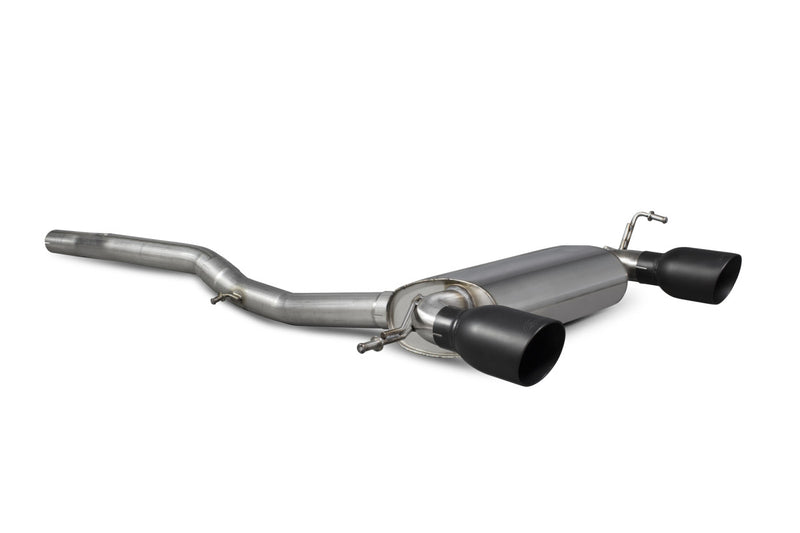 Scorpion cat-back udstødning til Audi TT, Non-Resonated / Daytona Ceramic, set skråt bagfra