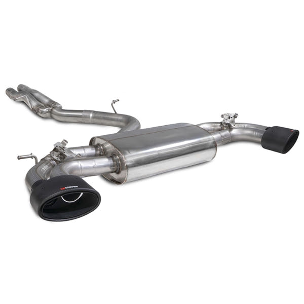 Scorpion Non-Resonated Cat/GPF-Back System With Valves Audi RS3 Saloon 8V (GPF And Non-GPF Models) - Ascari EVO – produktbillede 1