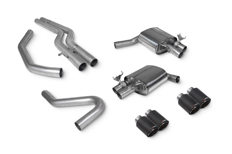 Scorpion half system udstødning til Audi S4, Non-Resonated / Ascari, kit_top