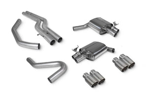 Scorpion half system udstødning til Audi S4, Non-Resonated / Daytona, kit_top