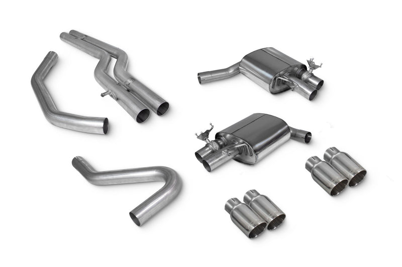 Scorpion half system udstødning til Audi S4, Non-Resonated / Daytona, kit_top