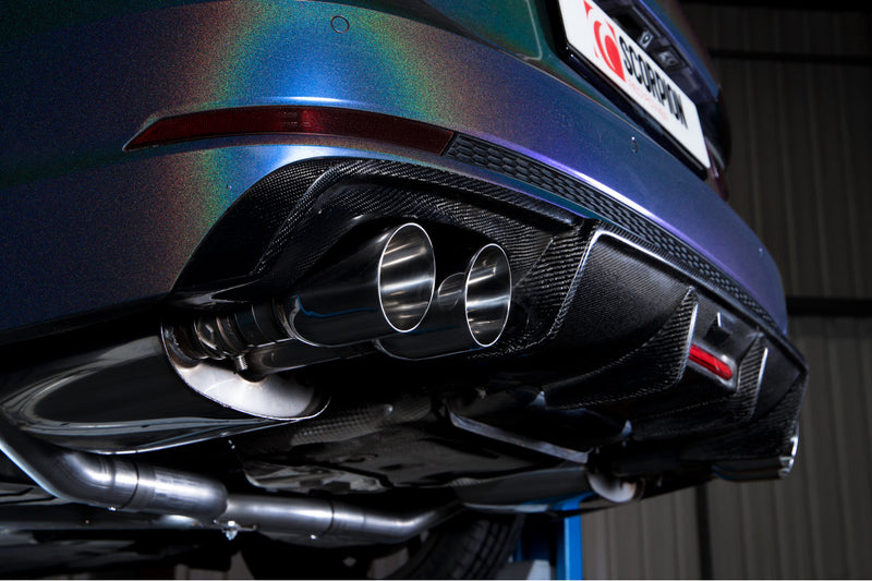 Scorpion half system udstødning til Audi S4, Non-Resonated / Daytona, rear_3quarter