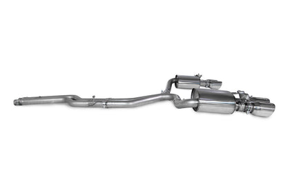 Scorpion half system udstødning til Audi S4, Non-Resonated / Daytona, set fra siden