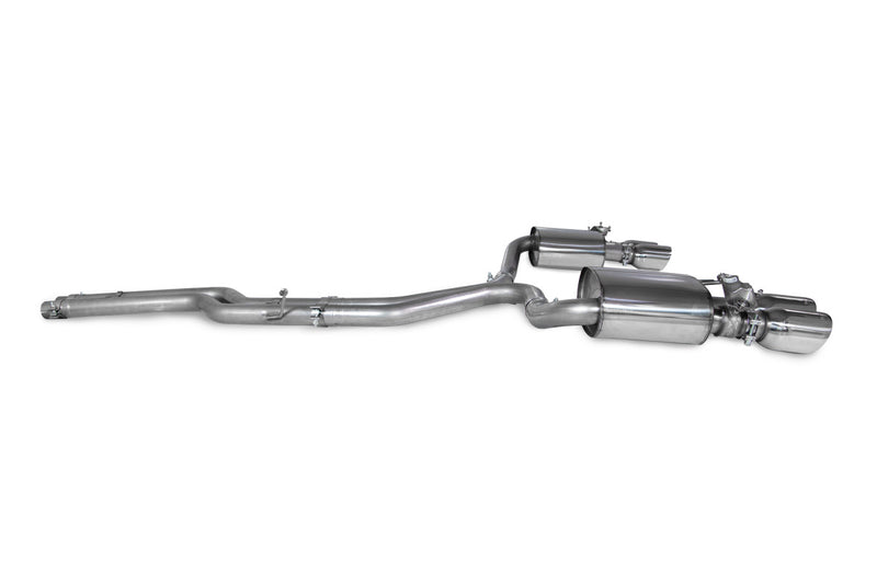 Scorpion half system udstødning til Audi S4, Non-Resonated / Daytona, set fra siden