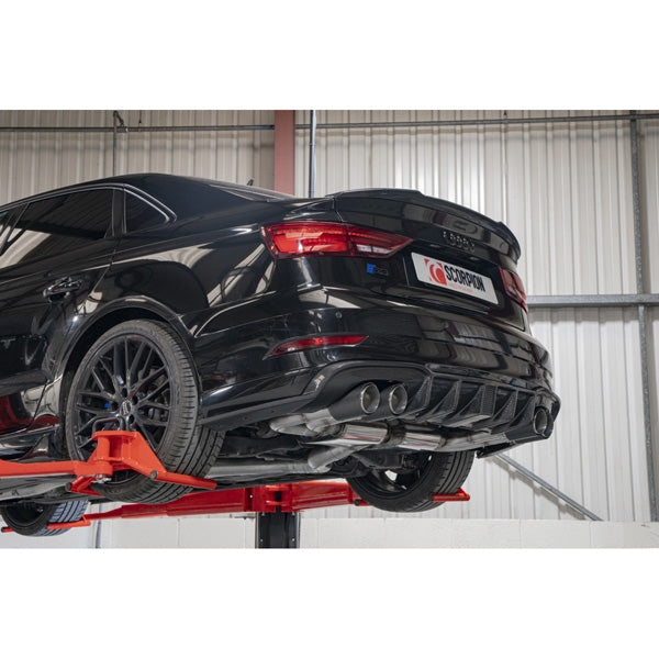 Scorpion Non-Resonated CAT/GPF-Back System Without Valves - Audi S3 - Ascari