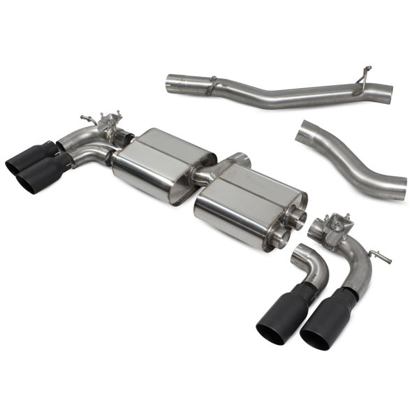 Scorpion Non-Resonated CAT/GPF-Back System With Valves - Audi S3 - Daytona Ceramic