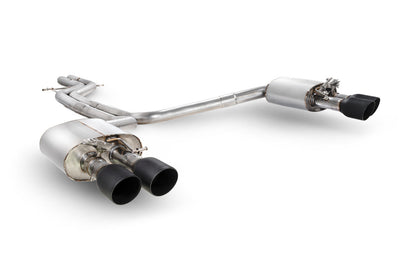 Scorpion half system udstødning til Audi S6/S7 C7 med ventiler, Daytona Ceramic, set skråt bagfra