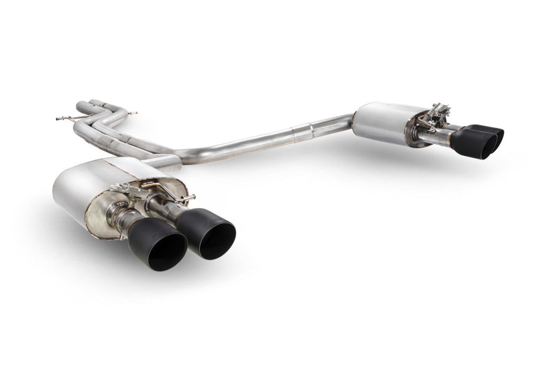 Scorpion half system udstødning til Audi S6/S7 C7 med ventiler, Daytona Ceramic, set skråt bagfra