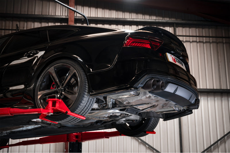 Scorpion half system udstødning til Audi S6/S7 C7 med ventiler, Daytona Ceramic, set fra siden