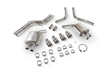 Scorpion half system udstødning til Audi S6/S7 C7 med ventiler, Daytona, kit-top