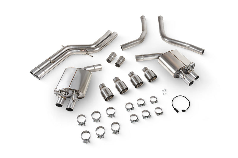 Scorpion half system udstødning til Audi S6/S7 C7 med ventiler, Daytona, kit-top