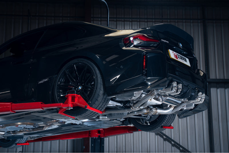 Scorpion half system udstødning til BMW M2 G87, Daytona, set fra siden