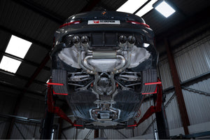 Scorpion half system udstødning til BMW M3 G81 Touring, Daytona, set nedefra