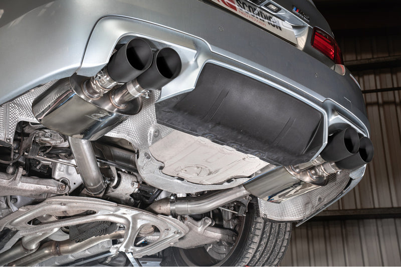 Scorpion bagpotte til BMW M5 F10, Daytona Ceramic, set fra siden