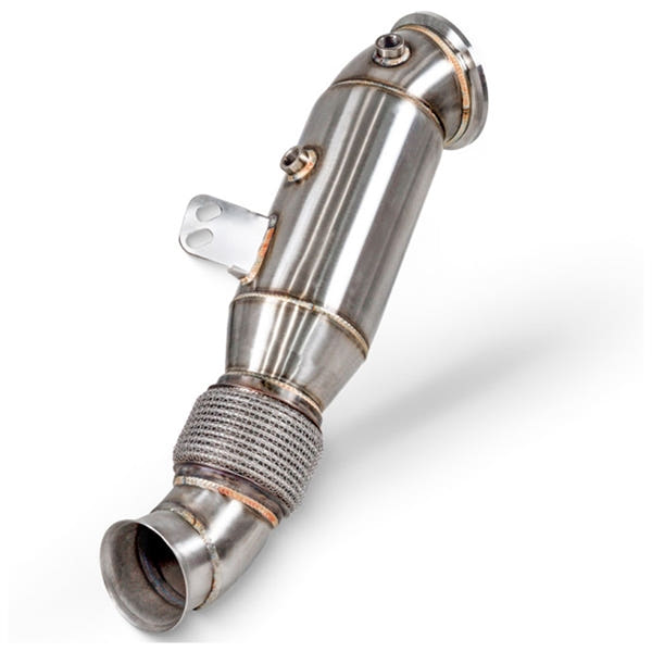 Scorpion downpipe med sportskatalysator til BMW X3, set skråt bagfra