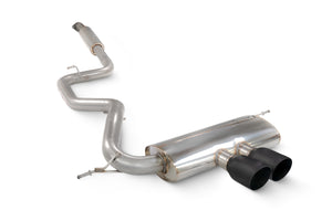 Scorpion cat-back udstødning til Ford Focus – resoneret, Daytona Ceramic, set skråt bagfra