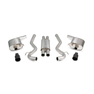 Scorpion cat-back udstødning til Ford Mustang – resoneret, Daytona Ceramic, kit_top