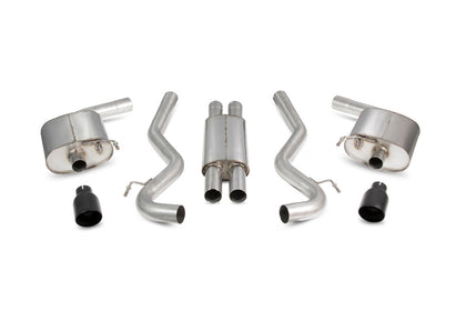 Scorpion cat-back udstødning til Ford Mustang – resoneret, Daytona Ceramic, kit_top