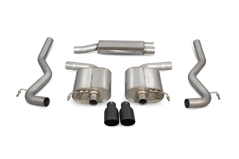 Scorpion cat-back udstødning til Ford Mustang – resoneret, Daytona Ceramic, kit_top