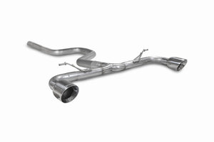 Scorpion GPF-back udstødning til Ford Focus, Daytona, set skråt bagfra