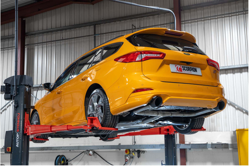 Scorpion GPF-back udstødning til Ford Focus, Daytona Ceramic, set fra siden