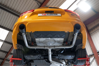 Scorpion GPF-back udstødning til Ford Focus, Daytona Ceramic, set nedefra