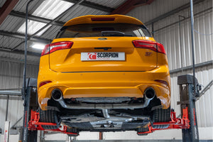Scorpion GPF-back udstødning til Ford Focus, Daytona, set bagfra