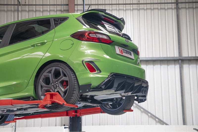 Scorpion GPF-back udstødning til Ford Fiesta ST MK8.5 med ventiler, set fra siden