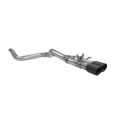 Scorpion GPF-back udstødning til Ford MK8 med ventiler, Daytona Ceramic, set skråt bagfra