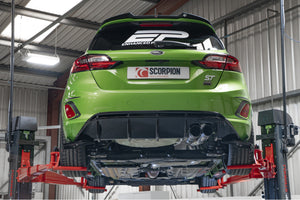 Scorpion GPF-back udstødning til Ford MK8, Daytona Ceramic, set bagfra