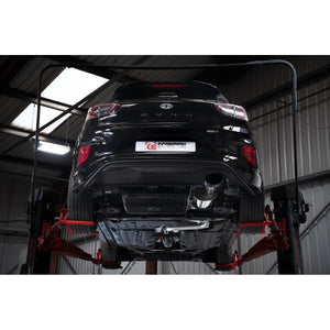 Scorpion GPF-back udstødning til EVO R – ikke-resoneret, EVO R Ceramic, set bagfra