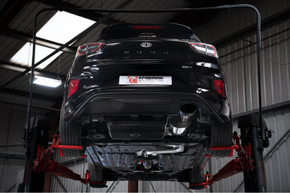 Scorpion GPF-back udstødning til EVO R – ikke-resoneret, EVO R Ceramic, set bagfra