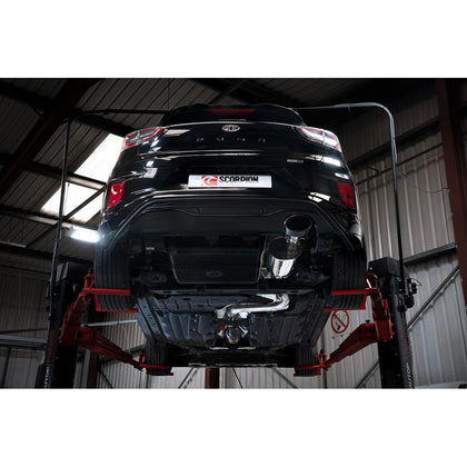 Scorpion GPF-back udstødning til EVO R – ikke-resoneret, EVO R Ceramic, set nedefra